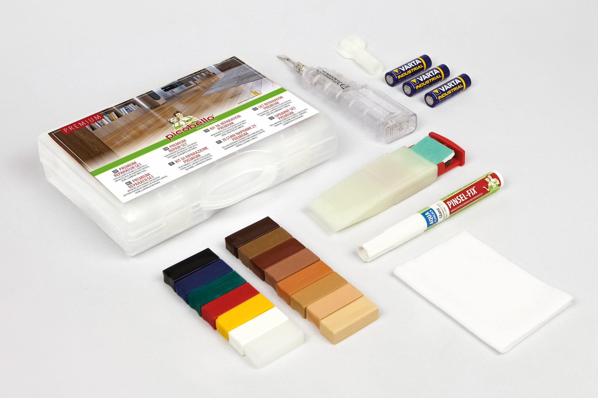 Picobello PREMIUM Repair Set (for lacquered real wood/decor surfaces) Picobello PREMIUM Repair Set (for lacquered real wood/decor surfaces)